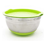 Bowl Acero Inox 20cm Base Silicona Y Tapa Hermetica 1,8 L