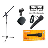 Kit Suporte Microfone Ask + Microfone Shure Sv200 + Espuma