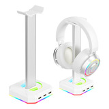 Tupargo Soporte De Auriculares Blanco Para Escritorio Con Lu