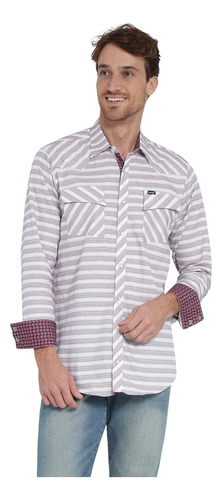 Camisa Vaquera Hombre Wrangler Slim Fit Manga Larga 402