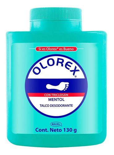 Talco Para Pies Olorex Mentol Desodorante 130g