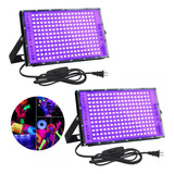 2pz Luces Uv Dj Fiestas Barra 150w Led Luz Reflector Negra