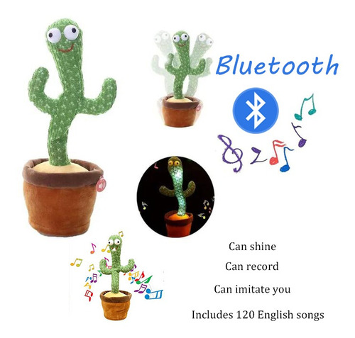 Juguete Eléctrico De Cactus Shake Singing Dancing Plush Plus