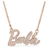 Collar Con El Logotipo De Barbie Crystal Script (oro Rosa)