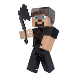 Minecraft Armadura Negra Figura Articulada Con Luz Accesorio