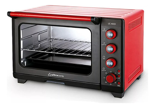 Horno De Mesa Eléctrico Ultracomb Uc-40cd 40l Rojo 220v