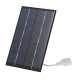 2.5w / 5v Carregador Solar Porttil Com Porta Usb Silcio