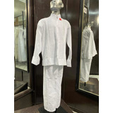 Traje Guayabera Con Pantalón Blanco, Comunión Bautizo