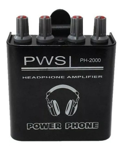 Amplificador Para Fone Ouvido Ph2000 Pws Power Play 2 Peças