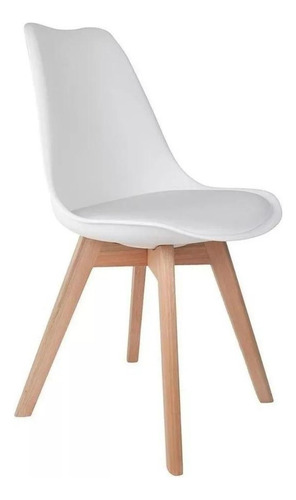 Kit 4 Cadeiras Branca Sala Jantar Mesa Saarinen Wood Premium