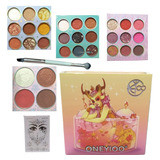 Set Maquillaje N5 Paleta Libro 4 En 1 +brocha+ Mini Strass