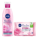 Leche Micelar Y Toallitas Desmaquillantes Rose Care Nivea