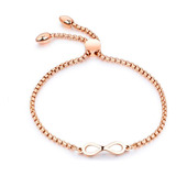 Minijewelry Rose Gold Infinity Infinite Pulseras Para Mujere
