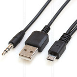 Cable Micro Usb A Usb + Plug - Cargador Parlantes - Burzaco