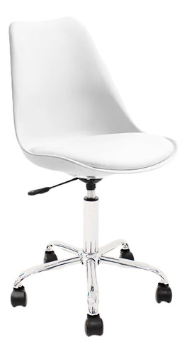 Silla Tulip Eames Blanca Ruedas Escritorio Colores Operativa