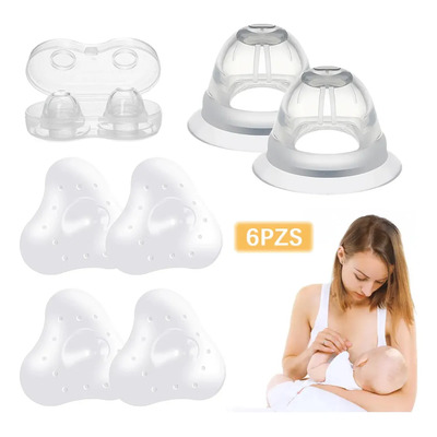ANEBAKE 6pz Pezonera Lactancia Silicona Corrector Pezón Seguro Saludable Lavables | Meses sin interés