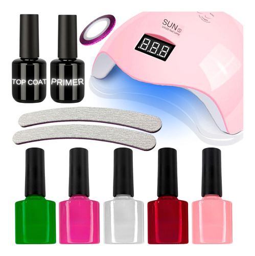 Kit Esmaltação Em Gel Unhas Uv Led Premium + Brinde Especial