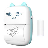 Mini Impresora Térmica Portátil Bluetooth Gatito + 1 Rollo