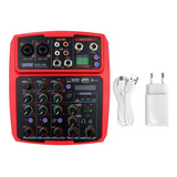 Console 6 Canais Profissional Nvki06bt Usb Efeitos Bluetooth