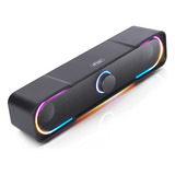 Soundbar Som Para Casa Mini Sound Bar Gamer Led Rgb Potente