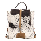 Myra Bag Bloom Bleach Mochila Reciclada De Lona Y Piel De Va