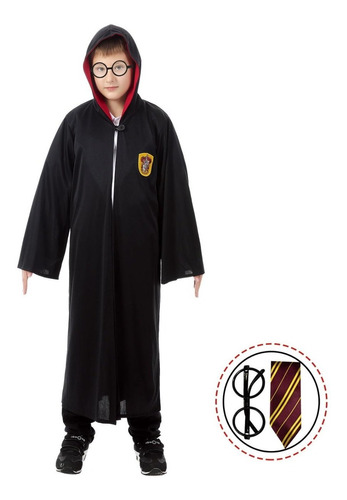 Disfraz Harry Potter Niño Tunica Corbatín Lentes Gryffindor