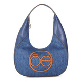 Bolsa Hobo Para Mujer Cloe Textil Monograma Bordado