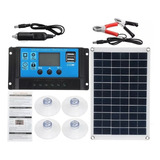 Controlador Lcd Con Panel Solar 60a, 12 V, 100 W, Furgoneta,