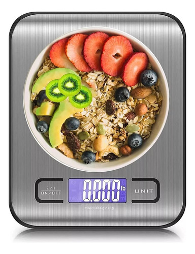 Báscula Cocina Digital, Balanza Alimentos Comida Lcd 10kg/1g