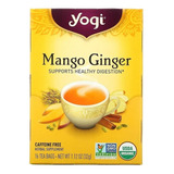 Yogi Té Mango Jengibre, Sin Cafeína 16 Bolsitas 32 G Sfn