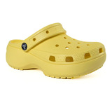 Crocs Classic Platform Clog Amarillo Mujer