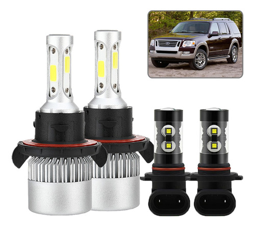 Kit Faros Led 8000lm Luz Alta Y Baja/niebla Para Ford