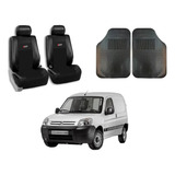 Funda Cubre Asiento Cuerina 2 Butacas Berlingo + Alfombra 2p