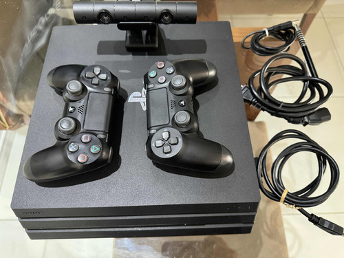 Playstation 4 Pro + 2 Controles + Câmera Ps4 + 6 Jogos