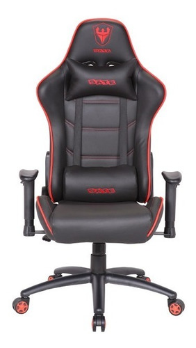 Silla Butaca Pc Gamer Sate Agc8705 Rojo Y Negro