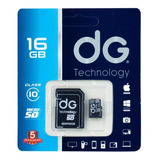 Memoria Micro Sd 16gb Clase 10 + Adaptador Sd Dg Original