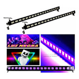 2 Ribalta Led Luz Negra Uv Efeito Neon 1 Metro 18 Leds