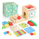 Kizfarm Juguetes Montessori De Madera Para Bebé, 8 En 1, Kit