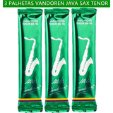 3 Palhetas Vandoren Java Green - Sax Tenor 3,0