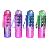 18 Botes Vasos Agua Motivacionales Deportivos 900ml Tornasol