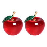 Figuras Navideñas De Cristal Con Forma De Manzana, Pisapapel