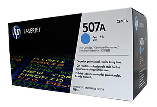 Cartucho De Toner Hp 507a Cian Laserjet Original Ce401a