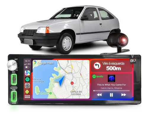 Som Multimídia Encaixe Radio Comum Universal Android Carplay