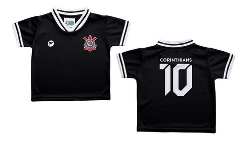 Camisa Infantil Torcida Baby Corinthians Estilo Bebê Oficial