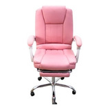 Cadeira Presidente C/ Massagem 2 Pontos Rosa Claro