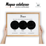 Lámina Imprimible Para Cuadro Mapa Estelar Día Del Madre