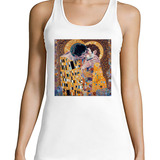 Musculosa Mujer Klimt 2  Beso Arte Pintura Love