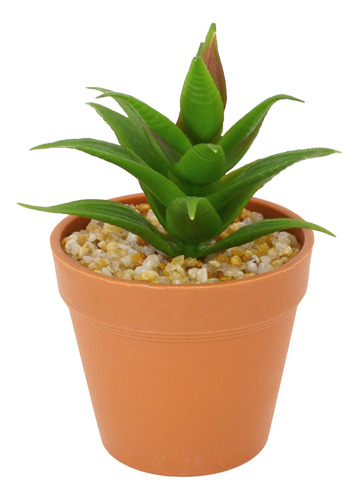 Mini Planta Artificial En Macetero Plástico 12cm Diseños