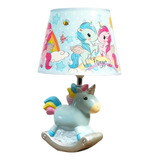 Lampara De Mesa/ Velador Niños Unicornio Magico