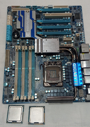 Placa Mãe Gigabyte Gax58a-ud7 Lga1366 Defeito + 2 I7-920 -c3